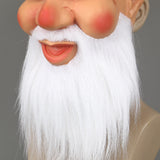 Christmas Santa Claus Mask With Beard Masquerade Dress Up Party Cosplay Prop