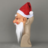 Christmas Santa Claus Mask With Beard Masquerade Dress Up Party Cosplay Prop