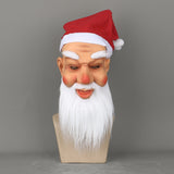 Christmas Santa Claus Mask With Beard Masquerade Dress Up Party Cosplay Prop