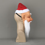 Christmas Santa Claus Mask With Beard Masquerade Dress Up Party Cosplay Prop