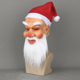 Christmas Santa Claus Mask With Beard Masquerade Dress Up Party Cosplay Prop