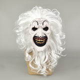 TERRIFIER 3 Horror Clown Mask with Wig Halloween Masquerade Fancy Dress Up Party Cosplay Prop