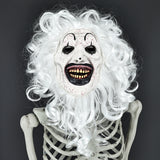 TERRIFIER 3 Horror Clown Mask with Wig Halloween Masquerade Fancy Dress Up Party Cosplay Prop