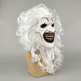 TERRIFIER 3 Horror Clown Mask with Wig Halloween Masquerade Fancy Dress Up Party Cosplay Prop