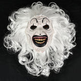 TERRIFIER 3 Horror Clown Mask with Wig Halloween Masquerade Fancy Dress Up Party Cosplay Prop