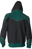 BFJFY Men's Halloween Superhero Captain Marvel Printed Zipper Hoodie Casual Style - BFJ Cosmart
