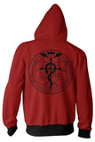 BFJFY Men's Full Metal Alchemist Edward Zipper Hoody Hoodie Halloween Costume - BFJ Cosmart