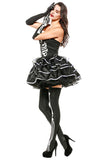 BFJFY Women's Skeleton Bones Costume Halloween Party Strapless Fancy Dress Outfit - BFJ Cosmart