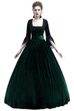 BFJFY Women Cosplay Medieval Pure Color Court High Waist Dress For Halloween - BFJ Cosmart