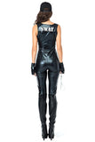 BFJFY Halloween Women Night Club Patentleather Policewoman Cosplay Costume - BFJ Cosmart