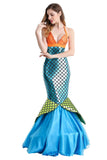 BFJFY Womens Girls Mermaid Outfit Costume Sleeveless Dress Halloween Cosplay - BFJ Cosmart