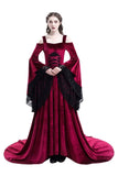 BFJFY Medieval Lacy Dress For Holloween Cosplay Party Women Costume Rode - BFJ Cosmart