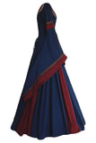 BFJFY Women Medieval Long Gown Dress Victorian Cosplay Flare Halloween Costume - BFJ Cosmart