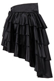 BFJFY Halloween Women's Burlesque Satin Ruffles High-low Dancing Skirt - BFJ Cosmart