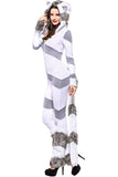 BFJFY Halloween Cosplay Striped Polar Bear Jumpsuit Costume For Women - BFJ Cosmart