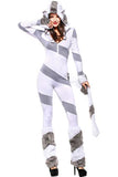 BFJFY Halloween Cosplay Striped Polar Bear Jumpsuit Costume For Women - BFJ Cosmart
