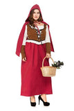 BFJFY Halloween Women's Plus Size Costume Little Red Riding Hood Cosplay Dress - BFJ Cosmart