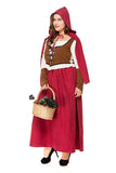 BFJFY Halloween Women's Plus Size Costume Little Red Riding Hood Cosplay Dress - BFJ Cosmart