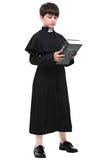 BFJFY Halloween Boy's Church Pastor Costumes Choir Priest Black Cosplay Costume - BFJ Cosmart