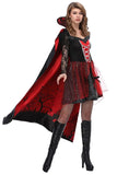 BFJFY Women's Halloween Vampire Countess Cosplay Costume Dress With Robe - BFJ Cosmart