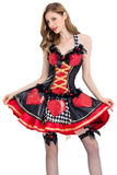BFJFY Halloween Women's Red Heart Print Queen Cosplay Costume - BFJ Cosmart