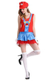 BFJFY Womens Super Mario Dress Up Party Halloween Costume Cosplay Red - BFJ Cosmart