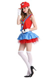 BFJFY Womens Super Mario Dress Up Party Halloween Costume Cosplay Red - BFJ Cosmart