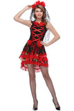 BFJFY Womens Sexy Black Red Bride Dress Halloween Dress Up Costume - BFJ Cosmart