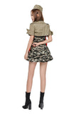 BFJFY Halloween Women's Army Camouflage Spy Army Cosplay Costume - BFJ Cosmart