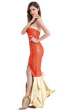 BFJFY Women Ladies Sexy Mermaid Cosplay Halloween Cosplay Costume Sequin Fish Tail Split Dress - BFJ Cosmart