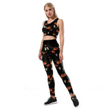 BFJFY Women's Pumpkin Printed Gym Yoga Sports Leggings Workout Set - BFJ Cosmart