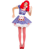 BFJFY Women's Halloween Circus Clown Cosplay Funny Dress - BFJ Cosmart