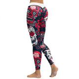 BFJFY Halloween Yoga Women Anti-sweat Sport Skull Leggins - BFJ Cosmart
