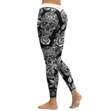 BFJFY Halloween Yoga Women Anti-sweat Sport Skull Leggins - BFJ Cosmart