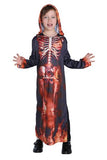 BFJFY Kid's Boy's Flame Skull On Fire Robe Cope Halloween Cosplay Costume - BFJ Cosmart