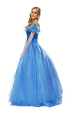 BFJFY Womens Cinderella Princess Blue Full Dress Halloween Cosplay Costume - BFJ Cosmart