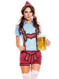 BFJFY Women's Bavarian Bar Maid Cosplay German Oktoberfest Lederhosen Costume - BFJ Cosmart