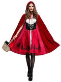 BFJFY Women Little Red Riding Hood Halloween Cosplay Costume Dress - BFJ Cosmart