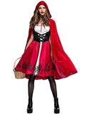 BFJFY Women Little Red Riding Hood Halloween Cosplay Costume Dress - BFJ Cosmart