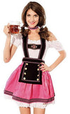 BFJFY Women's Pink Oktoberfest Dress Halloween Beer Festival Maid Cosplay Costume - BFJ Cosmart