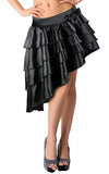 BFJFY Halloween Women's Burlesque Satin Ruffles High-low Dancing Skirt - BFJ Cosmart