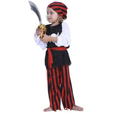 BFJFY Boys Halloween Skull Skeleton Pirate Cosplay Costume - BFJ Cosmart