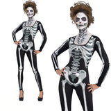 BFJFY Halloween Women Sexy Horrible Skull Pattern Ghost Cosplay Costume - BFJ Cosmart