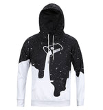 BFJmz Milk Black And White 3D Printing Coat Leisure Sports Sweater Autumn And Winter - BFJ Cosmart