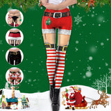 2019 Christmas Leggings Women's Fashion Sexy 3D Digital Printing Feet Pants - BFJ Cosmart