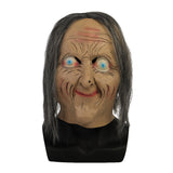 Cosermart Latex Mask Scary Horror Adult Masks Dressed Zombie Devil Halloween Party Prop Masquerade Cosplay Old Woman - BFJ Cosmart