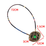 Doctor Strange LED Light Necklace Steve Eye of Agamotto Necklace Eyes Can Open Cosplay Props New - BFJ Cosmart