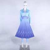 New Frozen 2 Cosplay Snow Adult Elsa Dress Costume Halloween Cosplay Elsa Anna Costume Princess Ice Queen Elsa Outfit Full Set - BFJ Cosmart