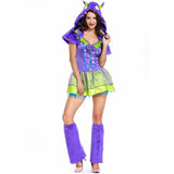 BFJFY Fun-loving Purple Posh Monster Womens Halloween Costume - BFJ Cosmart