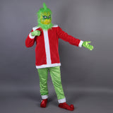 Christmas Adult Grinch Luxury Santa Costume with Mask cosplay suit - BFJ Cosmart